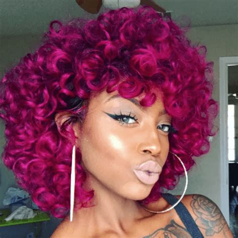 magenta curly hair|magenta hairstyles for women.